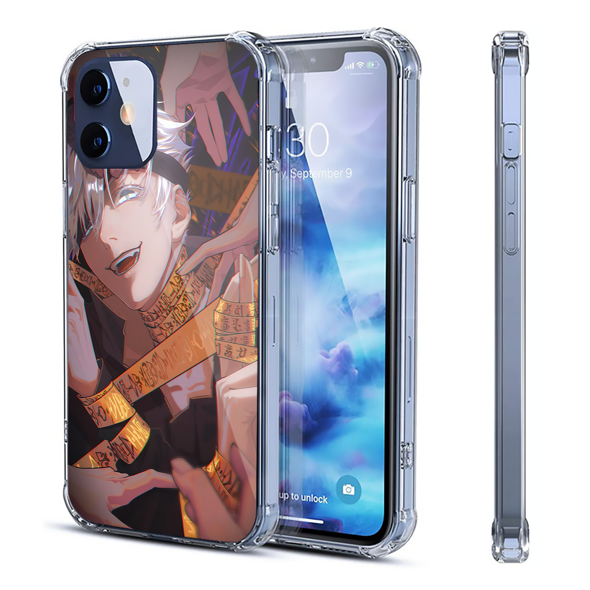 （画像用） 呪術廻戦 Jujutsu Kaisen 【iPhone 12シリーズ対応】透明スマホケース（クリアソフトケース）